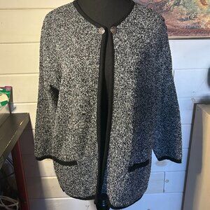 Laura Petite Long Sleeve Knit Sweater with 1 Button Clasp